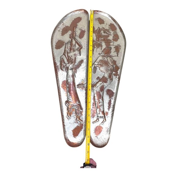 Jewish Handcarved Platter By A.N. Oppenheim Blues Design Israel 24x12 Judaic - Picture 7 of 10